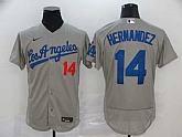 Dodgers 14 Enrique Hernandez Gray 2020 Nike Flexbase Jersey,baseball caps,new era cap wholesale,wholesale hats